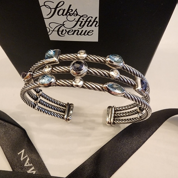 David Yurman 3 row Confetti cuff bracelet - Picture 6 of 9